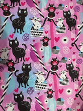 Cargar imagen en el visor de la galería, Microfibra Antifluidos Rígido Gatitos fondo rosa
