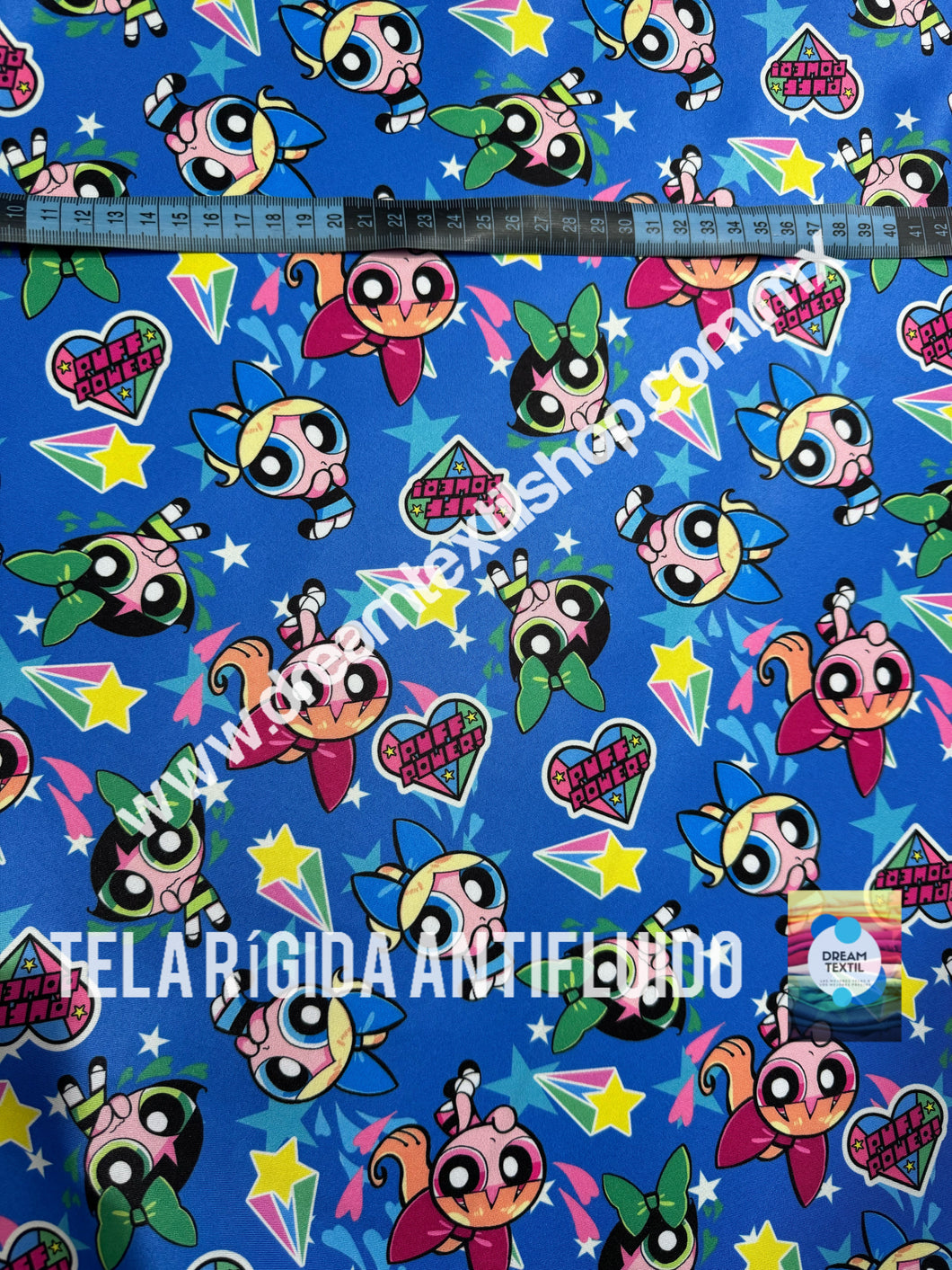 Microfibra Antifluidos Rígido Chicas Superpoderosas Azul estrella