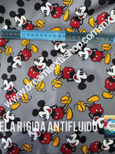 Cargar imagen en el visor de la galería, Microfibra Antifluidos Rígido Mickey fondo gris
