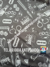 Cargar imagen en el visor de la galería, Microfibra Antifluidos Rígido Barber fondo negro Bang
