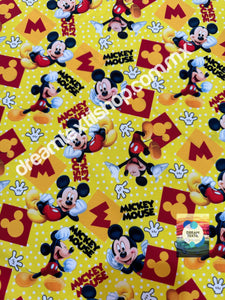 Microfibra Antifluidos Mickey fondo amarillo