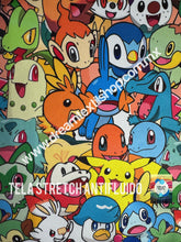 Cargar imagen en el visor de la galería, Microfibra Stretch Antifluidos Pokemon Collage
