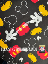Cargar imagen en el visor de la galería, Microfibra Stretch Antifluidos Mickey guante fondo negro
