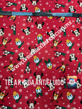Cargar imagen en el visor de la galería, Microfibra Antifluidos Rígido Mickey, pluto, donald navideño
