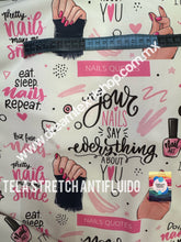 Cargar imagen en el visor de la galería, Microfibra Stretch Antifluidos Nails quotes

