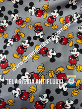 Cargar imagen en el visor de la galería, Microfibra Antifluidos Rígido Mickey fondo gris

