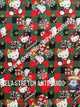 Cargar imagen en el visor de la galería, Microfibra Stretch Antifluidos Kitty Navideño cuadros
