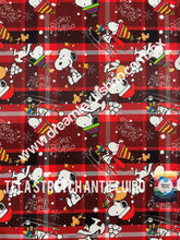 Cargar imagen en el visor de la galería, Microfibra Stretch Antifluidos Snoopy Navidad franela
