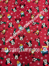 Cargar imagen en el visor de la galería, Microfibra Stretch Antifluidos Mickey pluto, donald navideño
