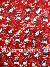 Cargar imagen en el visor de la galería, Microfibra Stretch Antifluidos Kitty Navideño
