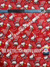 Cargar imagen en el visor de la galería, Microfibra Stretch Antifluidos Kitty Navideño
