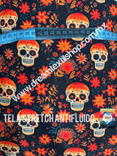 Cargar imagen en el visor de la galería, Microfibra Stretch Antifluidos Calavera Cenashuchil
