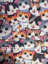Cargar imagen en el visor de la galería, Microfibra Stretch Antifluidos Gatitos tiernos bebés med
