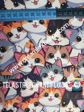 Cargar imagen en el visor de la galería, Microfibra Stretch Antifluidos Gatitos tiernos bebés med
