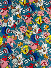 Cargar imagen en el visor de la galería, Microfibra Stretch Antifluidos bob esponja fondo aqua
