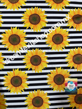 Cargar imagen en el visor de la galería, Lycra de Polyester Girasoles rayas
