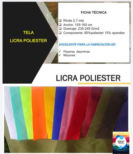 Lycra de Polyester Leggin turquesa