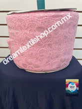 Cargar imagen en el visor de la galería, Encaje de Lycra Rosa pastel 17cm Ancho
