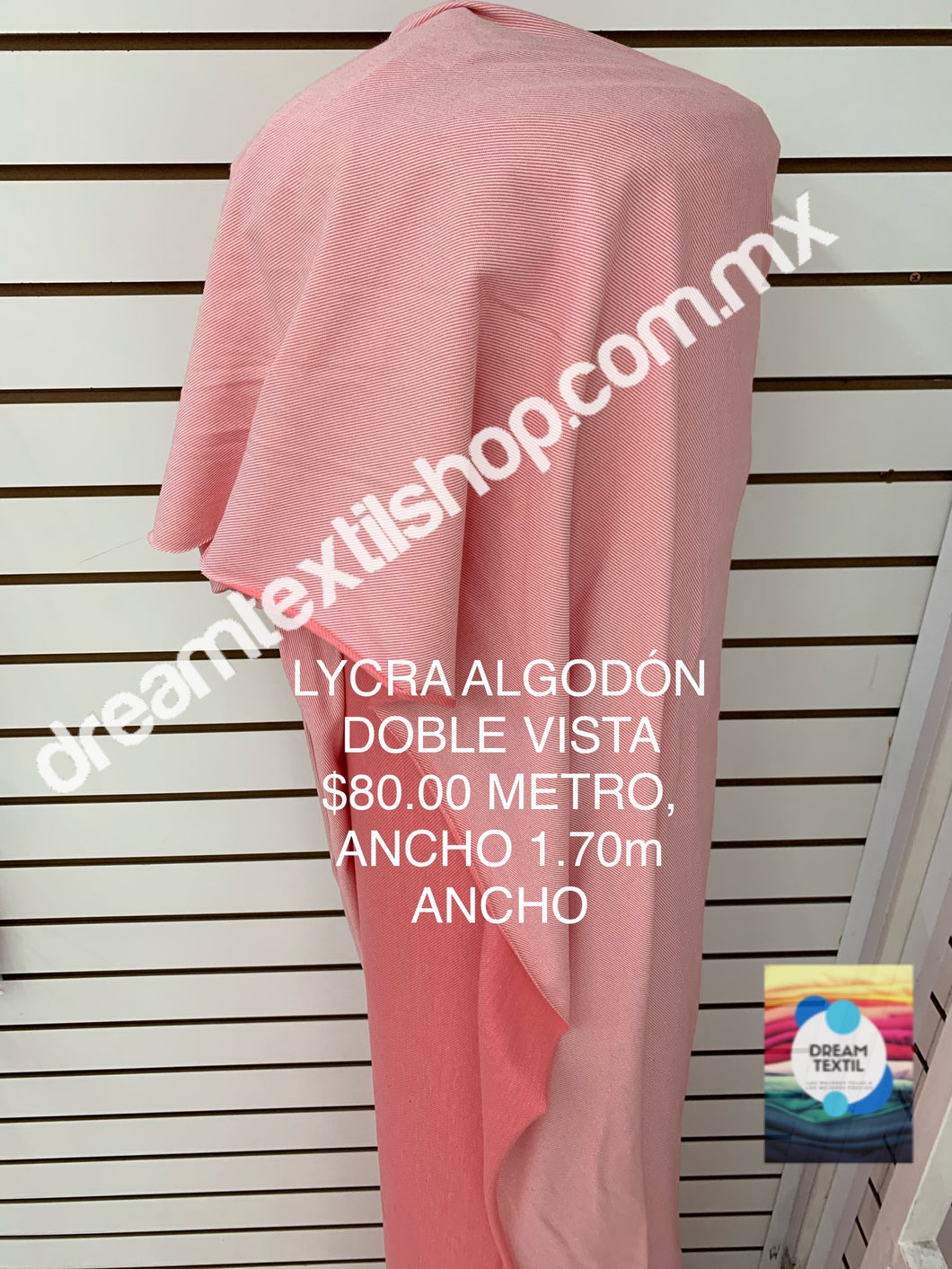 Lycra de AlgodÌ_n rosa doble vista